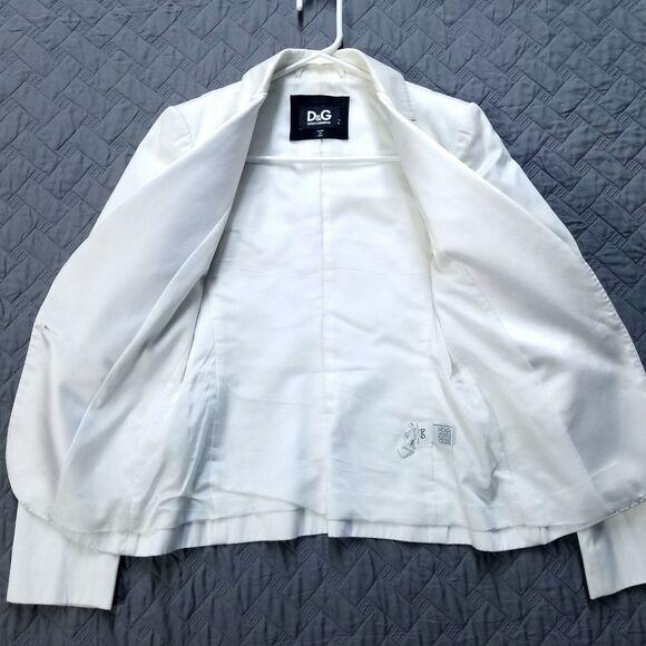 D&G Dolce&Gabbana Blazer Womens 40 Long & Lean Career Classic Jacket In ITALY - Picture 3 of 15